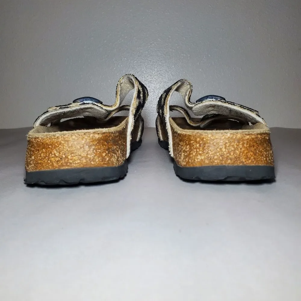 Birkis Tahiti Beaded Double Strap Sandals Size 38 (7-7.5)